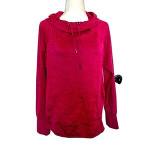 90 Degree Cowl Neck Hoodie Reflex Workout Top Hot Pink Women's Size L